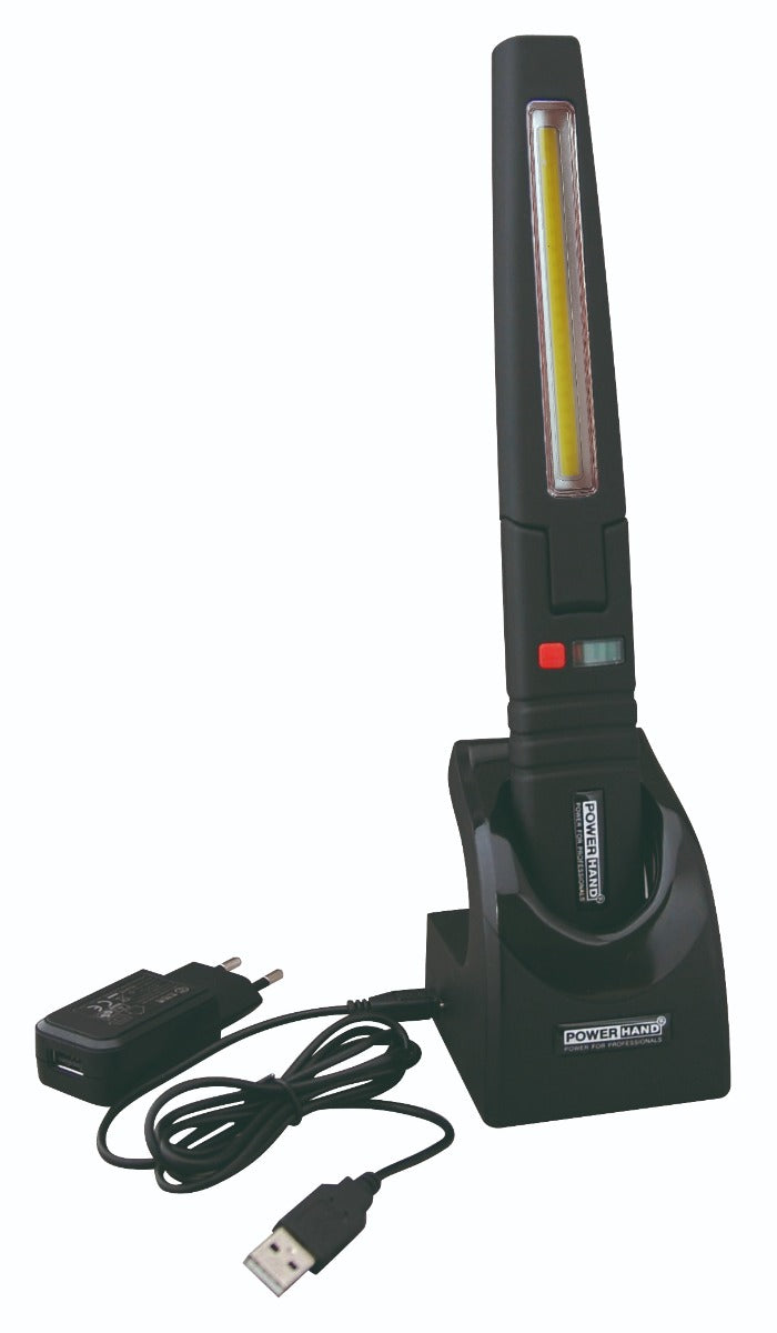 Powerhand multi-functionele werklamp met COB en SMD LED technologie, zwart