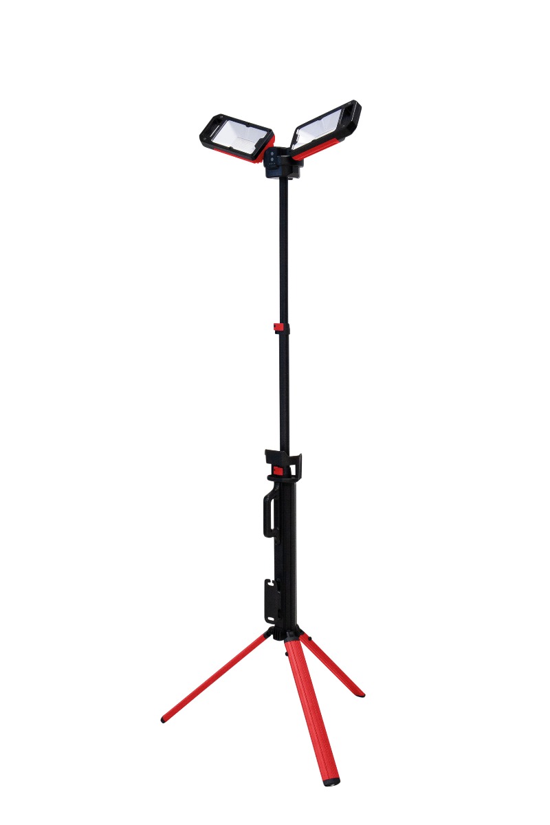 Powerhand Hybride werklamp met dubbele kop en statief