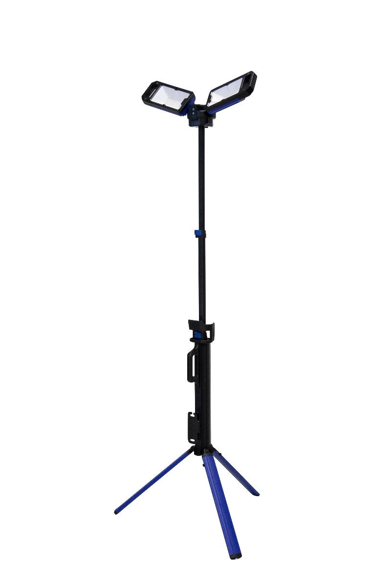 Powerhand Hybride werklamp met afneembare dubbele kop en statief