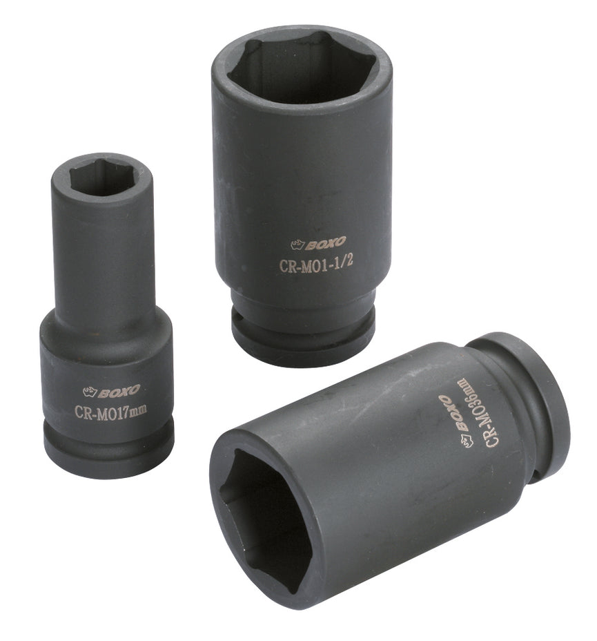 3/8" Krachtdopsleutel lang - 6-knt 21 mm