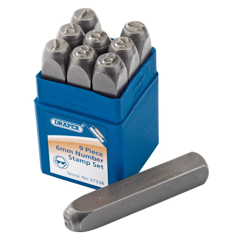 Slagnummers 0-9, 1/4"