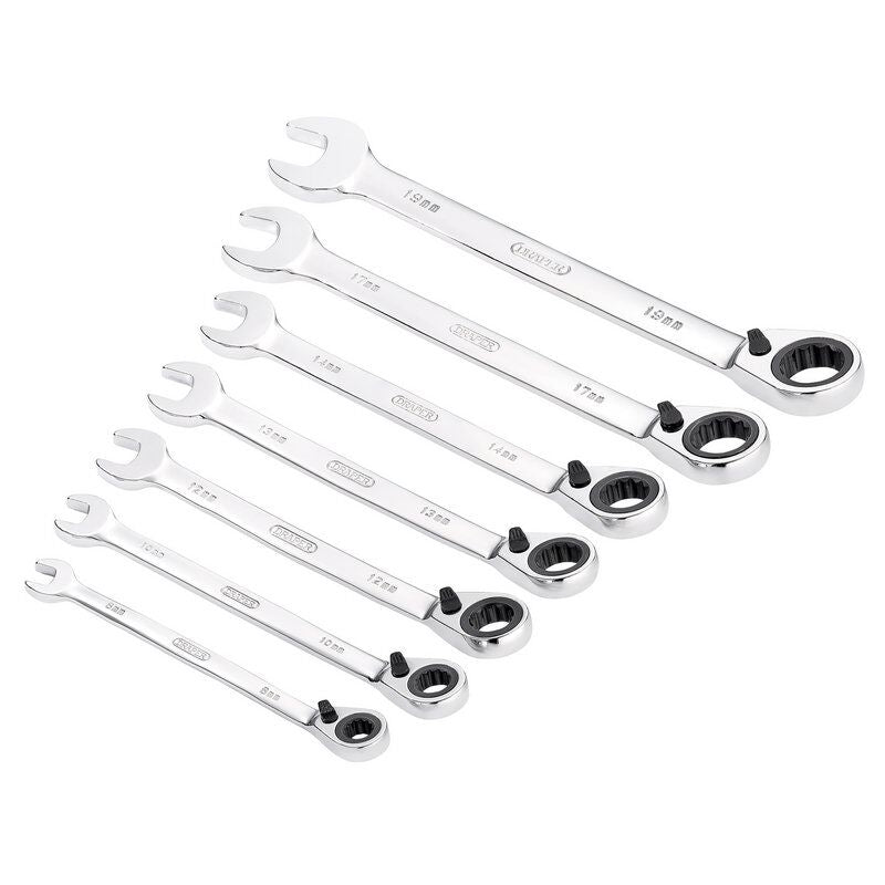 Steekringratelsleutel set L/R, 7dlg