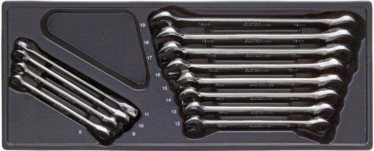 Steekringratelsleutelset, 12dlg, M-module