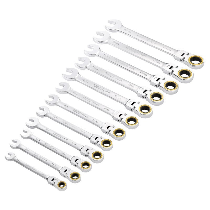 Steekringratelsleutelset, flex, 12dlg