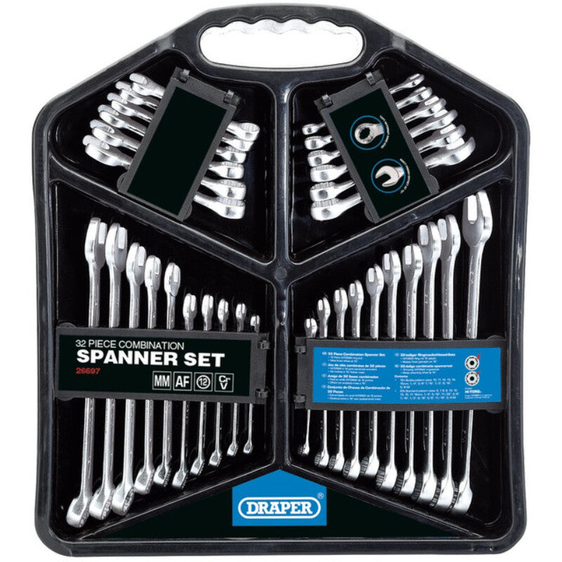 Steekringsleutel set INCH + metrisch, 32dlg