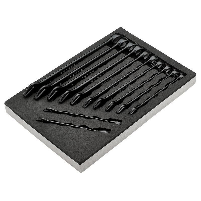 Steekringsleutel set, zwart, 12dlg
