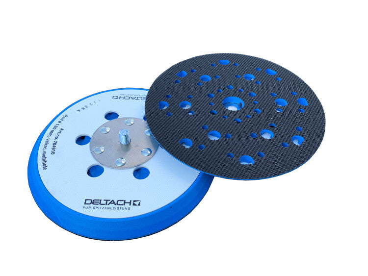 Steunpad Ø150mm velcro multi hole, 5/16" UNF buitendraad