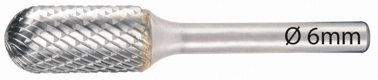 Stiftfrees 6mm, vorm C, kopdikte 8mm