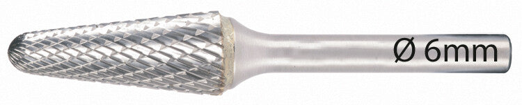 Stiftfrees 6mm, vorm L, kopdikte 8mm