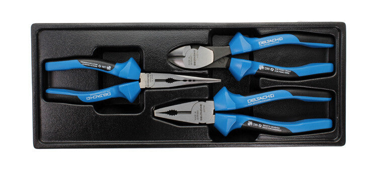 Tangenset (knip-, comb, punttang), 3dlg, S-module
