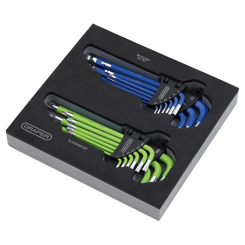 Torx- en inbussleutelset, 18dlg