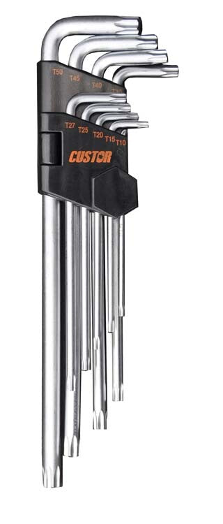 Torxsleutelset, extra lang, 9dlg