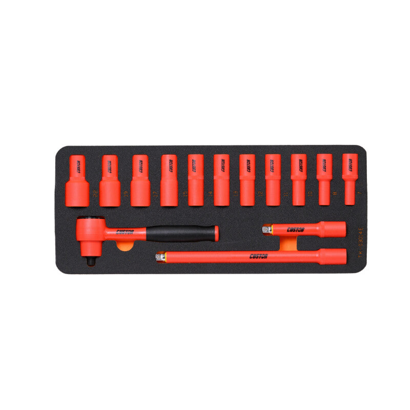 VDE 3/8" Doppenset, 14dlg, M-module