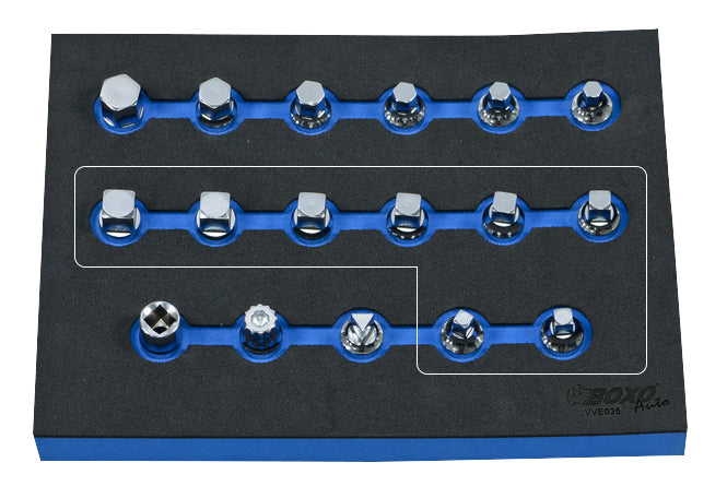 Carterplugdop vierkant 14 mm (S14)