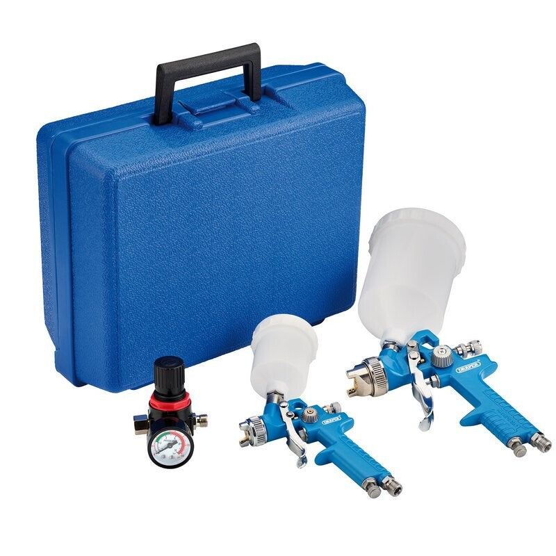 Verfspuit HVLP met bovenbeker set, 7dlg