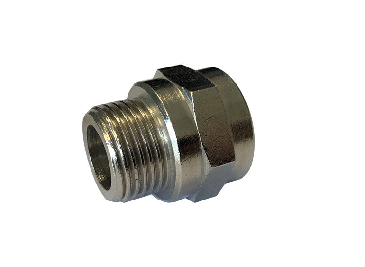 Verloopnippel 3/8" buitendraad x 3/8"binnendraad