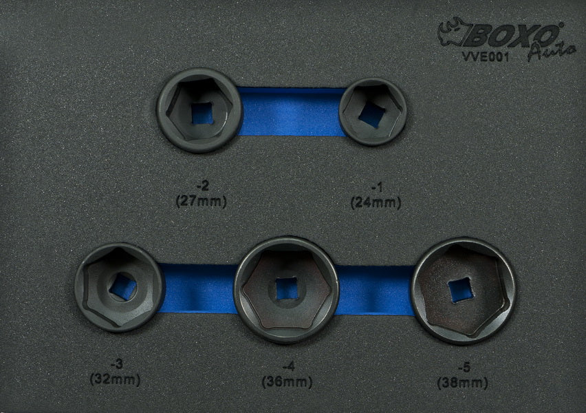 3/8" Oliefilterdopsleutelset 5-dlg.