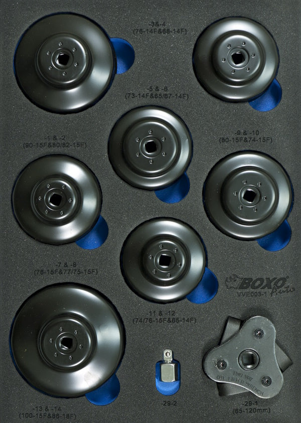 3/8" Gecombineerde set oliefilterdopsleutels 30-dlg.