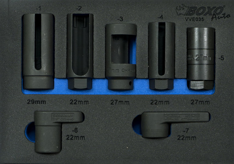 BOXO 3/8” en 1/2” lambdasondedopsleutelset 7-dlg.