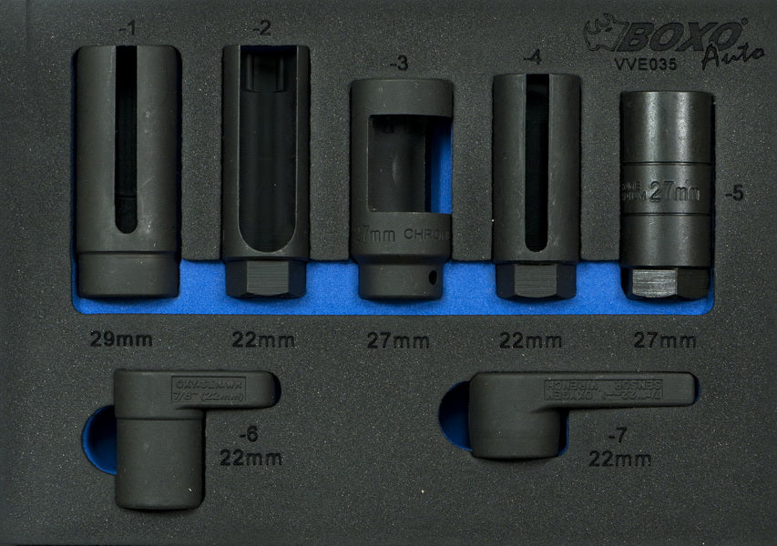 BOXO 3/8” en 1/2” lambdasondedopsleutelset 7-dlg.