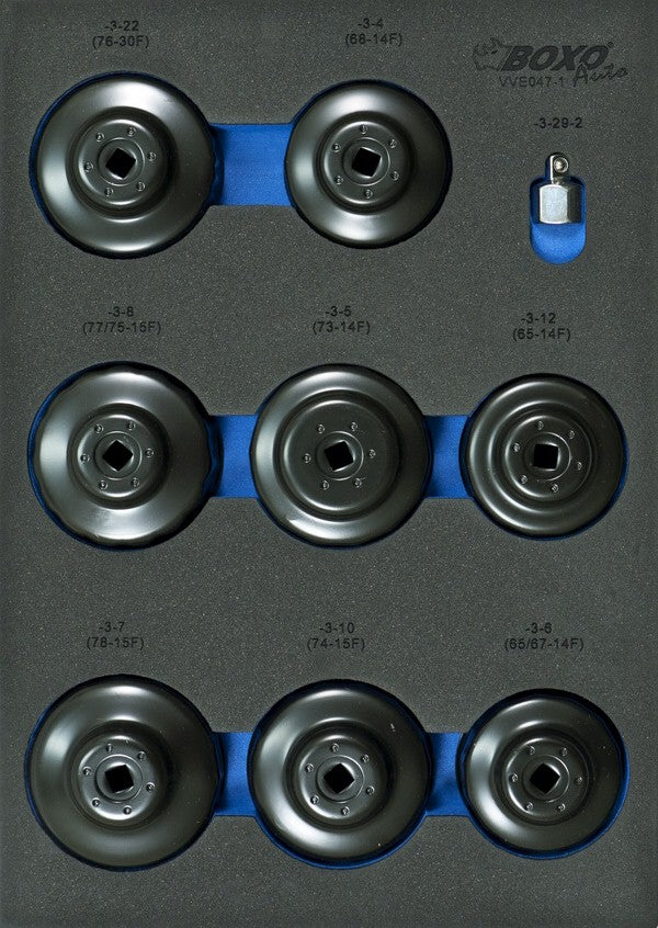 3/8" Oliefilterdopsleutelset voor Japanse voertuigen 15-dlg.