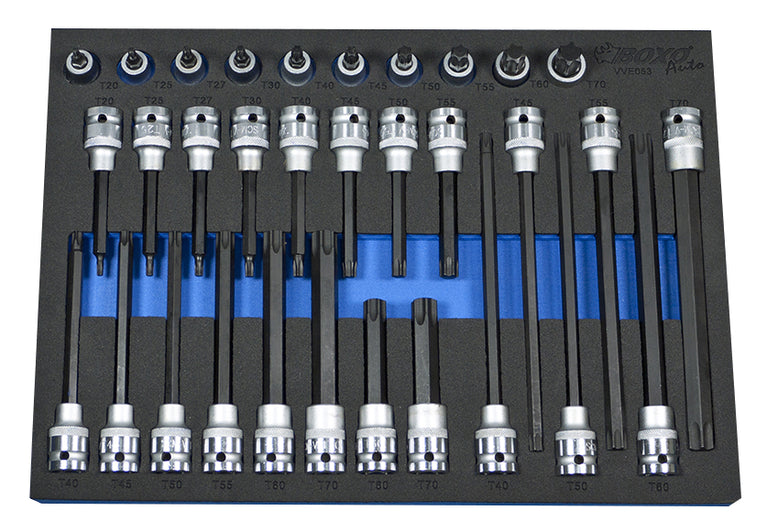 1/2" TX-bitdopsleutelset 32-Dlg.