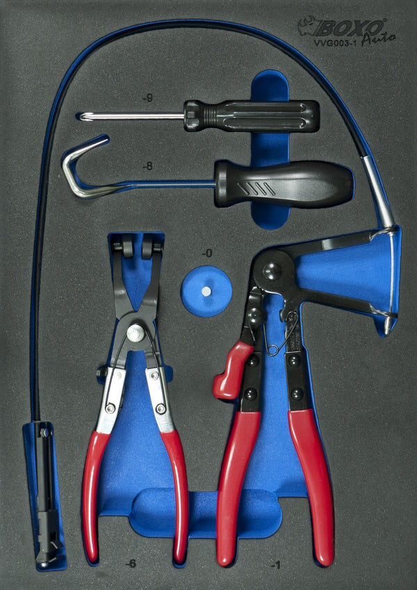 Tangenset voor slangklemmen 11-dlg.