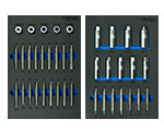 Schokbreker de- en montagegereedschapset in foam, 39-dlg.