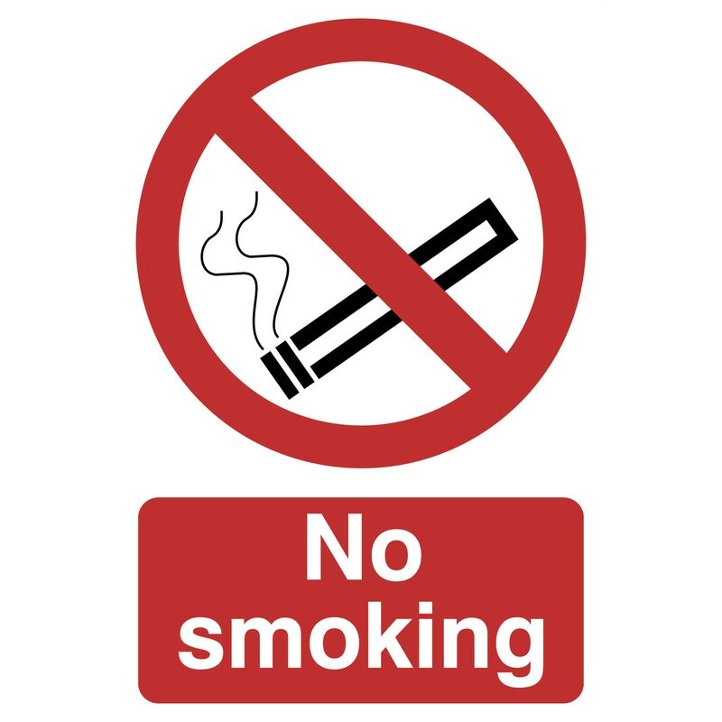 Waarschuwingsbord 'No Smoking', 200x300mm