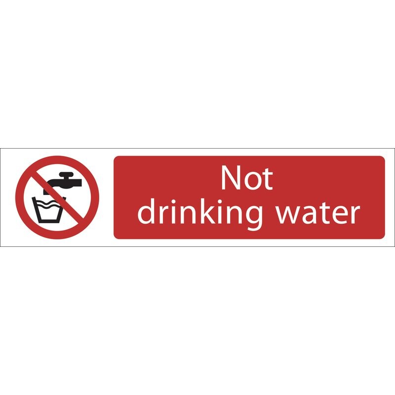 Waarschuwingsbord 'Not Drinking Water'