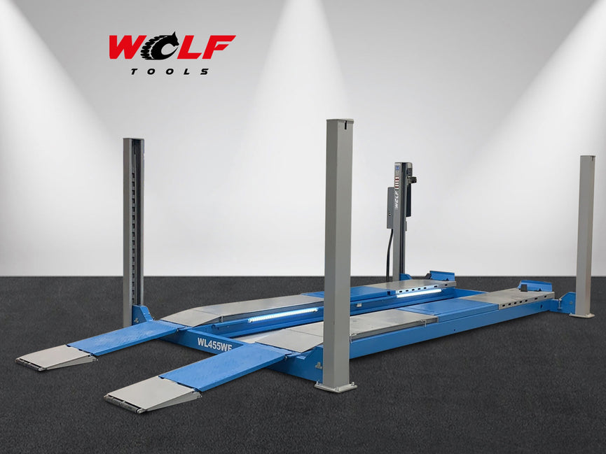 Wolf WL455WF 4-Koloms Hefbrug 5500 kg met Wielvrijhefsysteem