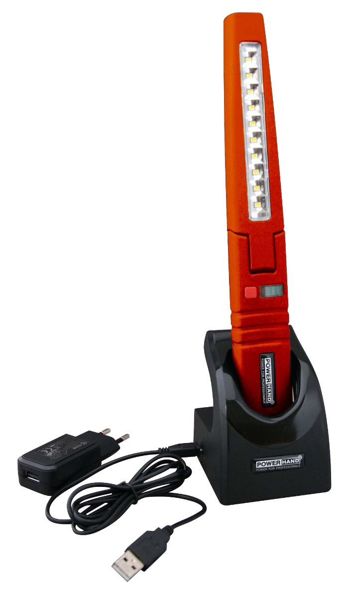 Slanke oplaadbare LED inspectielamp rood