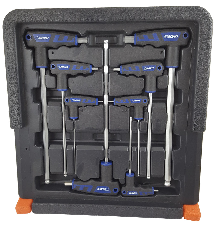 T-grip Inbusstiftsleutelset met kogelkop 8-dlg.