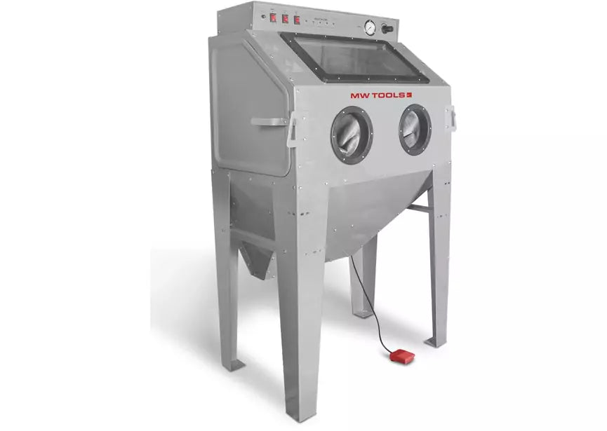 Professionele straalcabine 350 L met afzuiging en handpistool met vaste kop MW Tools